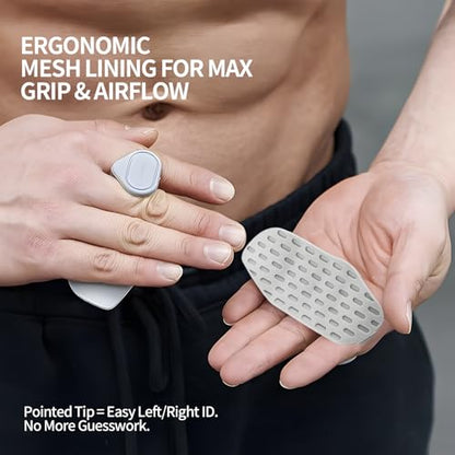 Anti-Slip Weight Lifting Gloves for Men & Women, Ergonomic Silicone Palm Workout Grips, Gym Training Gloves for Pull-Ups, Dumbbell, Barbell, Callus Protection - size: 2 Pairs
