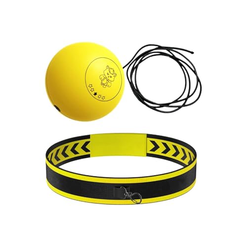 Reflex Ball Headband Multifunctional Fun Effective Reaction Training - color: Yellow ball