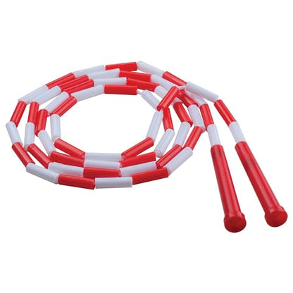Champion Sports Plastic Segmented Jump Rope - color: Red/White (7 Feet)
