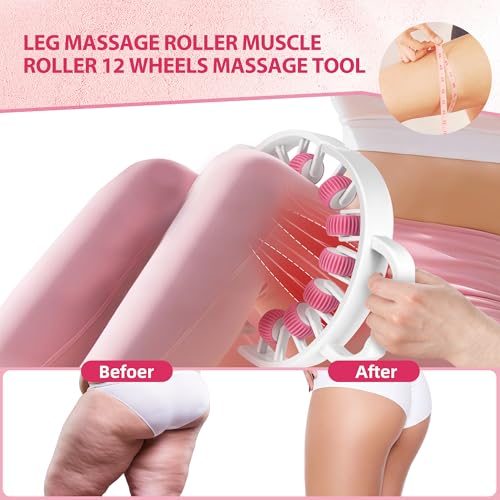Lymphatic Drainage Massager Roller–Fascia Blaster Tool for Legs,Thighs,and Calves –Deep Tissue Body Sculpting and Anti-Cellulite Massager Tool