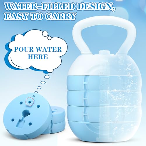 Adjustable Water Filled Kettlebell 5/8/13/17/22 lb Water Filled Kettlebells Weights Set for Home Gym, Kettle Bell Sets for Women at Home and Cross-training Exercise