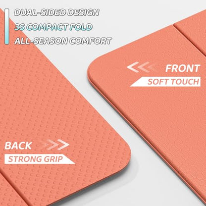 ILILI Foldable Yoga Mat 71 * 24 * 0.3 Inch - color: Orange
