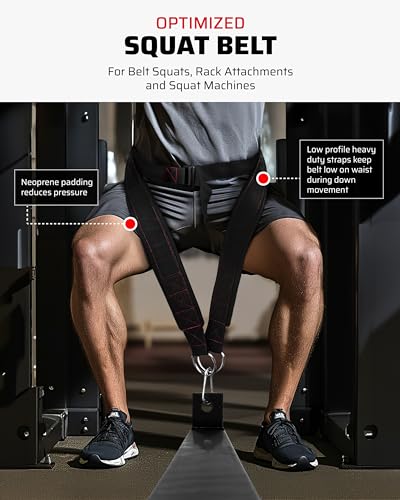 THEFITGUY Ultimate Belt for Belt Squats & Sled Pulling Belt | Ultimate Combination for Maximized Strength and Agility
