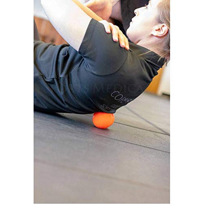 Peanut Massage Ball - Double Lacrosse and Peanut Ball Therapy | Trigger Point Deep Tissue Exercise | Back Muscle Foam Roller for Myofascial Release | Suboccipital Spine Device - Pressure Point - color: Orange Peanut Ball