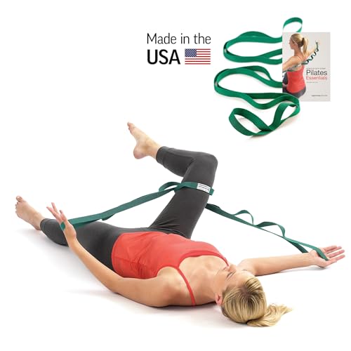 OPTP The Original Stretch Out Strap With Exercise Pilates Essentials Book - USA Made Top Choice for Physical Therapy, Pilates Stretching or Knee Therapy