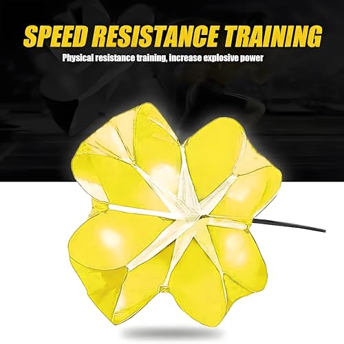 Running Speed Chute Resistance Parachute 56 inch Powerchute Umbrella Training Sprint Power Soccer Trainer for Runner, Football, Soccer Drilling