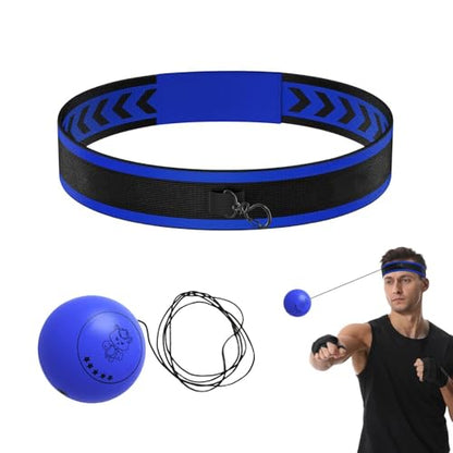 Reflex Ball Headband Multifunctional Fun Effective Reaction Training - color: Blue ball