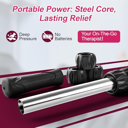 Massage Roller, Muscle Roller Stick, Neck Massager Roller, Therapy Stick for Legs, Calf, Thigh, Lipo Roller for Muscle Relief, Massage Rolling Pin for Trigger Points, Help Sore Muscle Recovery