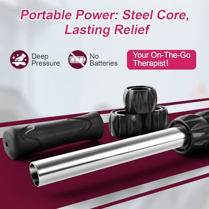 Massage Roller, Muscle Roller Stick, Neck Massager Roller, Therapy Stick for Legs, Calf, Thigh, Lipo Roller for Muscle Relief, Massage Rolling Pin for Trigger Points, Help Sore Muscle Recovery