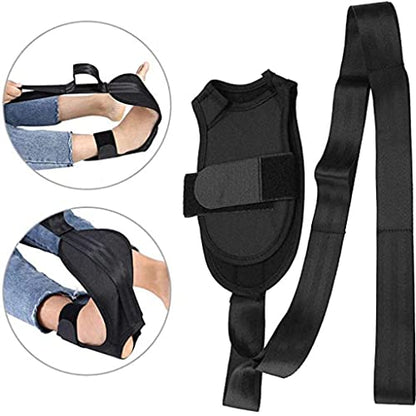 Leg Stretching Strap with Foot Loop, Double Strap Design, Non-Elastic, for Flexibility and Muscle Recovery