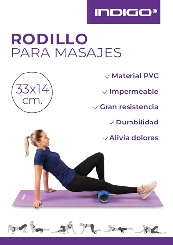 DRUNA Foam Roller for Muscle Massage, Pilates & Yoga 13"x5.5" Medium Firm PVC Foam Roller for Deep Tissue Massage, Recovery & Flexibility (Black) - color: Black