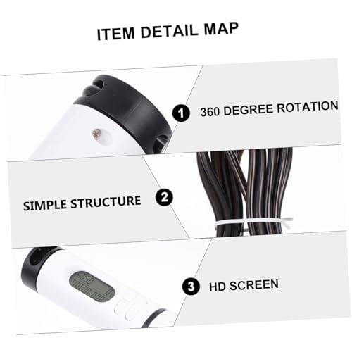 Smart Ropeless Jump Rope with Weighted Handles and Digital Counter, Indoor Workout Fitness Skipping Rope for Home Exercise and Weight Loss Training