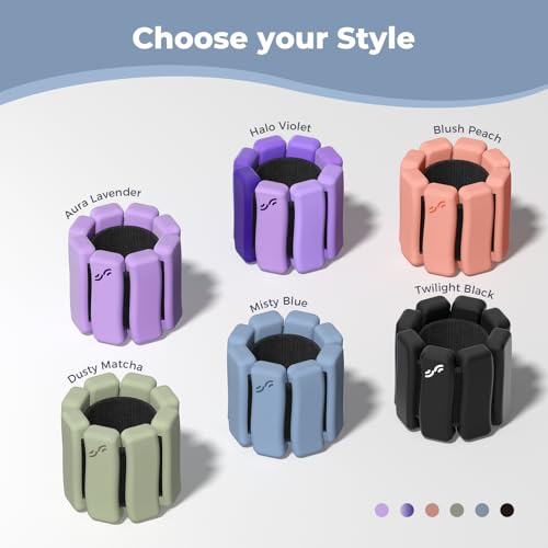 Sportneer Wrist & Ankle Weights for Women & Men Set of 2 (1LB/2LB Each) - Soft Silicone Arm & Leg Weights for Pilates, Yoga, Walking, Barre, Home Workout, Water Aerobics