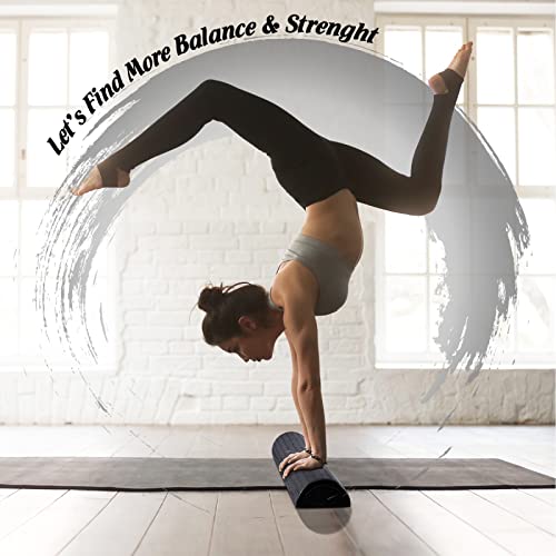 Yes4All High-Density EPP Half Round Back Roller Foam, Exercise Foam Roller for Yoga, Pilates & Stretching - 12, 18, 24, 36 inch - color: Black, style: 24 inch