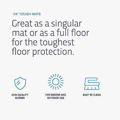 Flooring Inc's 1/4" Thick Tough Rubber Flooring Roll | Flexible Recycled Rubber Floor Mats for Home Gym | Heavy Duty Rubber Mat for Home Gyms, Sheds, Horse Stall Mat or Trailer