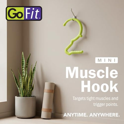 GoFit Muscle Self Massage Hook – Ergonomic Massage Wand for Targeted Muscle Relief, Deep Tissue Trigger Point Therapy, and Myofascial Release - size: Massage Wand