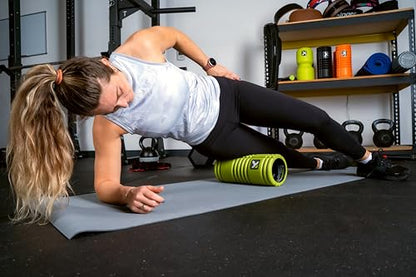TriggerPoint Grid 1.0 Foam Roller - 13" Multi-Density Massage Roller for Deep Tissue & Muscle Recovery - Relieves Tight, Sore Muscles & Kinks, Improves Mobility & Circulation - Targets Key Body Parts - color: Lime