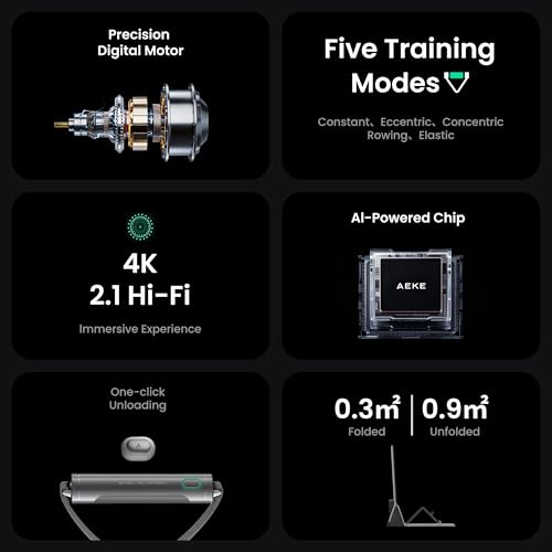 AEKE Smart Home Gym System- Fitness Mirror K1: AI-Powered All-in-One Fitness Machine for Full-Body Strength Training and Personalized Workouts
