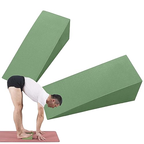 Yoga Wedge Block, Professional Height Wedge Yoga Prop, Portable Foam Yoga Wedge Stretching Equipment, Supportive Yoga Block, Back Support Foam Incline Slant Board For Leg, Calf, Ankle And Foot Stretch