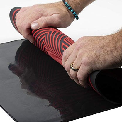 HK Army MAGMAT Magnetic Paintball Tech Mat - color: Black/Red