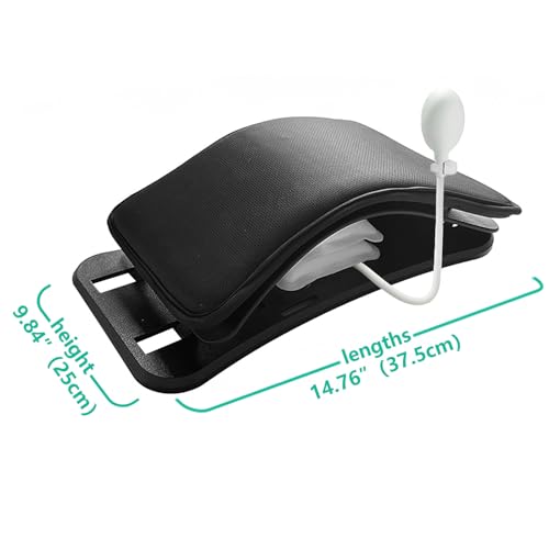 Back Stretcher, Adjustable Air Inflatable Lumbar Stretcher with Sponge Pad, Multi-Level Device for Lower Back Care, Traction & Massage, Herniated Disc & Sciatica Daily Support