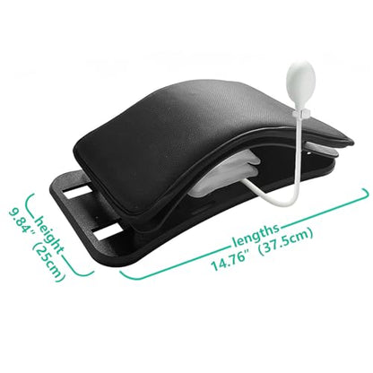 Back Stretcher, Adjustable Air Inflatable Lumbar Stretcher with Sponge Pad, Multi-Level Device for Lower Back Care, Traction & Massage, Herniated Disc & Sciatica Daily Support