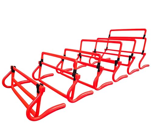 Adjustable Agility Training Hurdles, 5 Height Speed & Jump Hurdles, Portable Sports Equipment for Soccer, Football, Basketball, Kids & Athletes