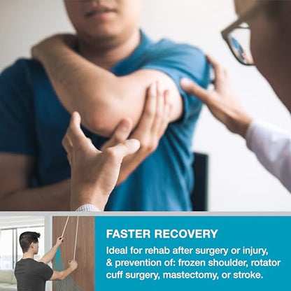 HomeRanger Premium Shoulder Pulley System - Original Version, Model 240 - Ergonomic Handles and Web Strap for Secure Over-The-Door or Side Attachment - Easy Set-up, Range of Motion Exercise Device