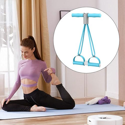 Fitness Stretch Ropes - Ankle Pedal Puller, Training Tubes | Quad Resistance Bands, Elastic Tension Device During Slimming Workouts While Strengthening Abdomen, Legs, Arms with Portable & Lightweight