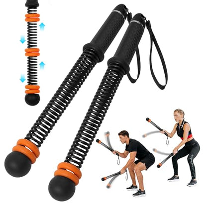 Adjustable Ropeless Battle Ropes, Weighted Cordless Battle Ropes for Home Gym, Quiet Non-Slip Exercise Ropes for Home Workout, Portable Battle Rope for HIIT Strength & Low-Impact Cardio