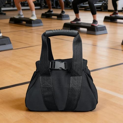Adjustable Weight Sandbag, 0–35 Lbs Kettlebell Training Equipment, Portable Workout Bag with Handle for Fitness Strength Training Bodybuilding Yoga and Home Gym Exercise