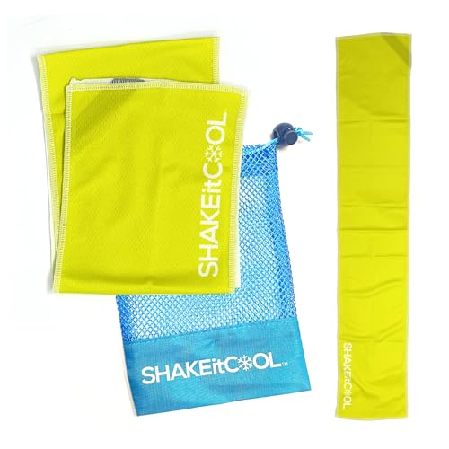 Original Cooling Towel – Be Cool in Style - Heat Relief, Soft, Lightweight, Sun Protection, Easy Clean - Perfect for Biking, Running, Yoga, Gym, Gardening - Safety Yellow - color: Safety Yellow