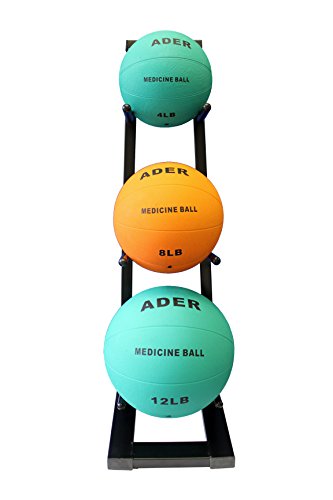 Ader Medicine Ball Set w/Rack - size: Rack + 4-8 LB Med Balls