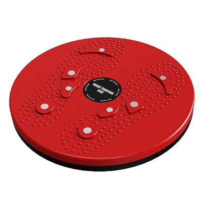 Body Sculpting Waist Twisting Disc with 8 Magnets - 9.8 Inch Ab Rotating Balance Board, Stable & Easy to Use for Beginners to Advanced Fitness Enthusiasts - color: Red