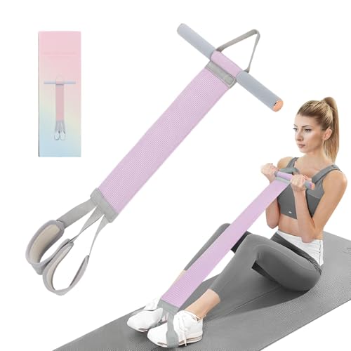 Full Body Resistance Band Set with Handles Yoga Pedal Resistance Band Anti-Broken Elastic Sit Up Pull Rope for Strength Training Stretch Bands Workout Equipment - color: Purple