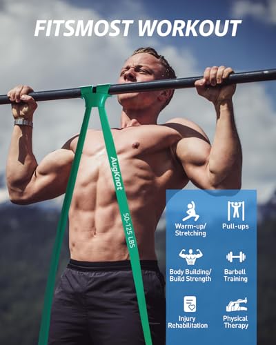 Resistance Bands for Working Out: 5-Levels Exercise Bands Set - Pull Up Assistance Elastic Silicone - Physical Therapy/Training/Stretching- Home Gym for Women and Men