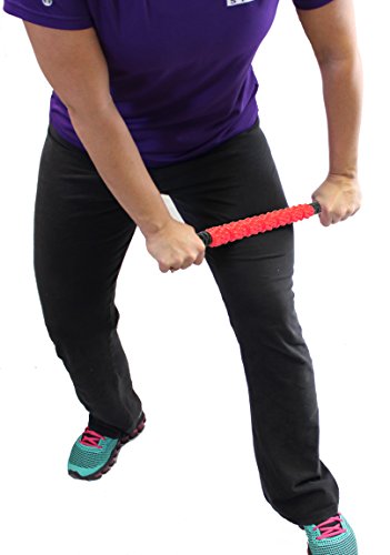 The Muscle Roller Stick, Massage for Legs | Great Gifts for Runners Men/Women, Athletes, Exercise - Shin Splints, Trigger Point - Red Elite Hard, 17" - color: Red