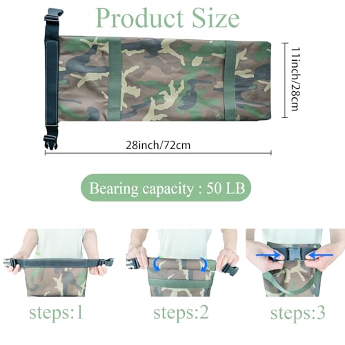 Flood Barrier Sand Bags Camouflage Canvas Flood Protection Sandbags & Reusable With Insert Buckle Handle Woodland Sandbags for Emergency Flood Protection Fits Doors Garages Basemen Counterweights (6)