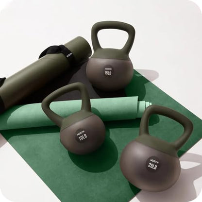 WeGym Soft Kettlebells and Kettlebell Sets for Home Strength Training - color: Forest, style: 25LB
