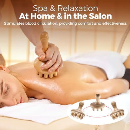 5 PCS Wood Therapy Massage Tools - Professional Maderoterapia Set for Body Contouring, Circulation Support and Muscle Tension Relief