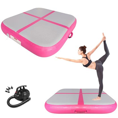 Air Mat Tumble Track, Gymnastics Mats Tumbling Track with Electric Air Pump for Home Use Cheerleading Training Kids Gym Yoga