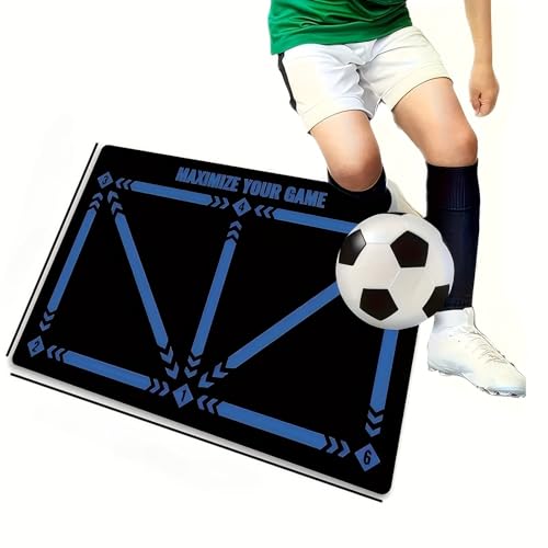Soccer Training Mat, 15.75×23.62 IN Non-Slip Absorbent Stain Resistant Practice Pad for Indoor & Outdoor Football Training