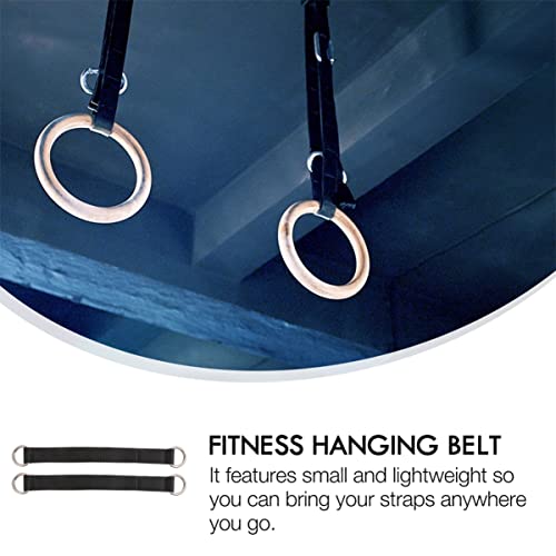 DECHOUS 3pcs Fitness Hanging Straps for Pull-Up Assist Heavy-Duty Gymnastic Ring Belt Adjustable Exercise Suspension Kit for Strength Training and Home Workouts