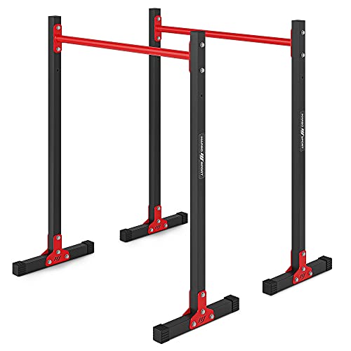 Marbo Sport Dip Station Dip Stand Push Up MH-D211 | Made in EU - color: Black-Red