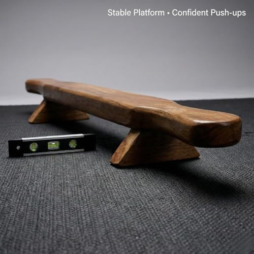 KD Willmax Shena Push Up Bar and Meel Indian Club | Wooden Strength Training Equipment