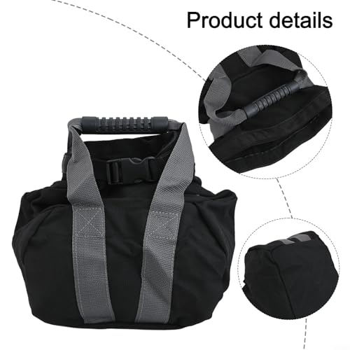 Adjustable Canvas Kettlebell Sandbag with Ergonomic Handle,for Fitness Strength Training Yoga Home Gym Workouts Supports 0-35 lb