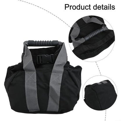 Adjustable Canvas Kettlebell Sandbag with Ergonomic Handle,for Fitness Strength Training Yoga Home Gym Workouts Supports 0-35 lb