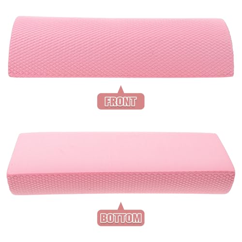 Half Circle Foam Roller for Yoga and Pilates Muscle Massage, 30x6.3cm Cherry Blossom Pink, Core Stability Balance Training Roller for Fitness and Back Relief at Home