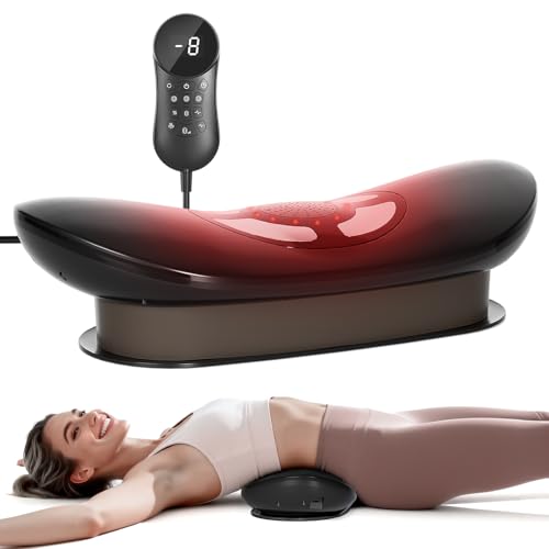 4-in-1 Electric Lumbar Traction Device, Back Massager with Adjustable Air Traction ,3 Level Heating, Vibration and Therapy,Lower Back Massager for Sciatica Relief, Office Lumbar Pressure & Stiffness