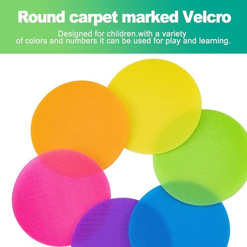 slaixiu 30PCS 4" Rubber Floor Dots - Non-Slip Gym Circles for Kids Agility Training, Classroom Carpet Markers & Sit Spots